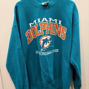 Vintage Lee Sport Teal Miami Dolphins Sweatshirt